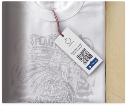 qr code sample shirt label